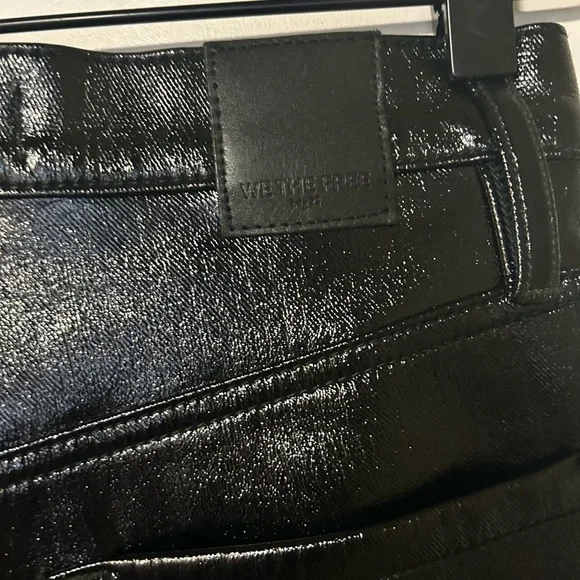 We the Free Phoenix Coated Skinny Jeans in Liquid Black SZ 25 - Picture 9 of 11